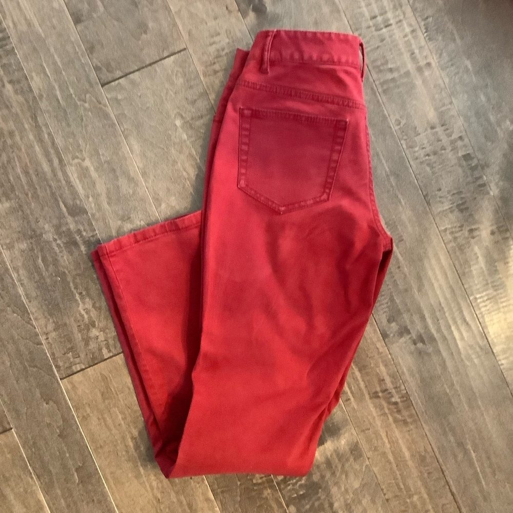 J. Jill Women's Straight Leg Pants in Vibrant Red, 0P